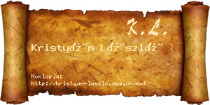 Kristyán László névjegykártya